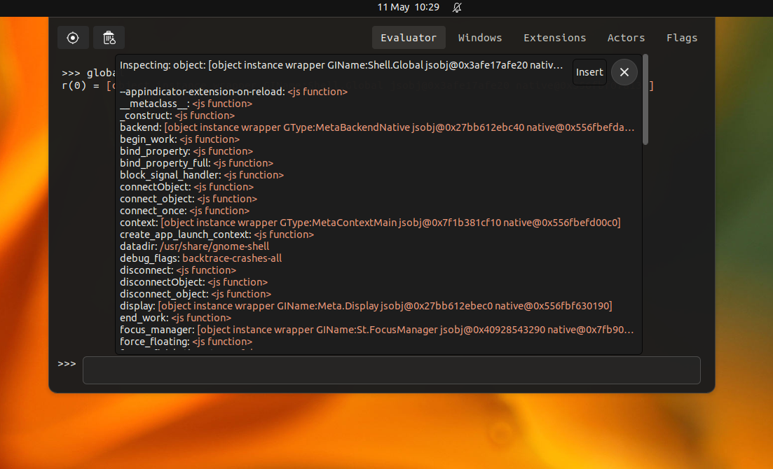How to open looking glass in gnome losst