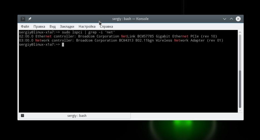 Посмотреть сетевые карты debian