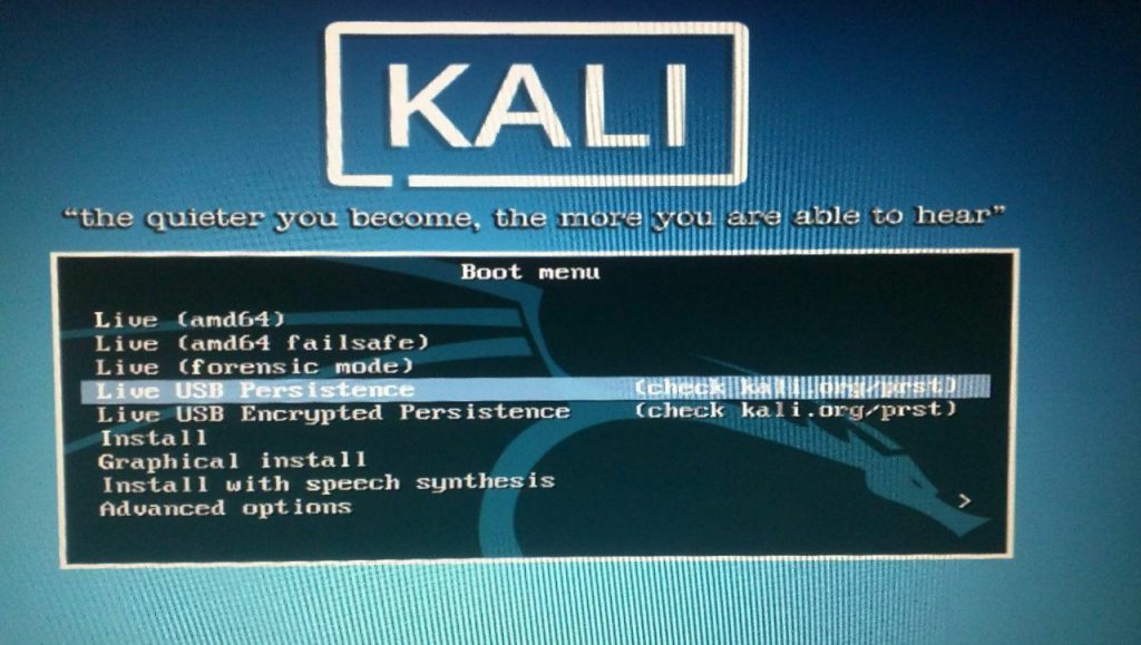 Как запустить kali linux с флешки на windows 10