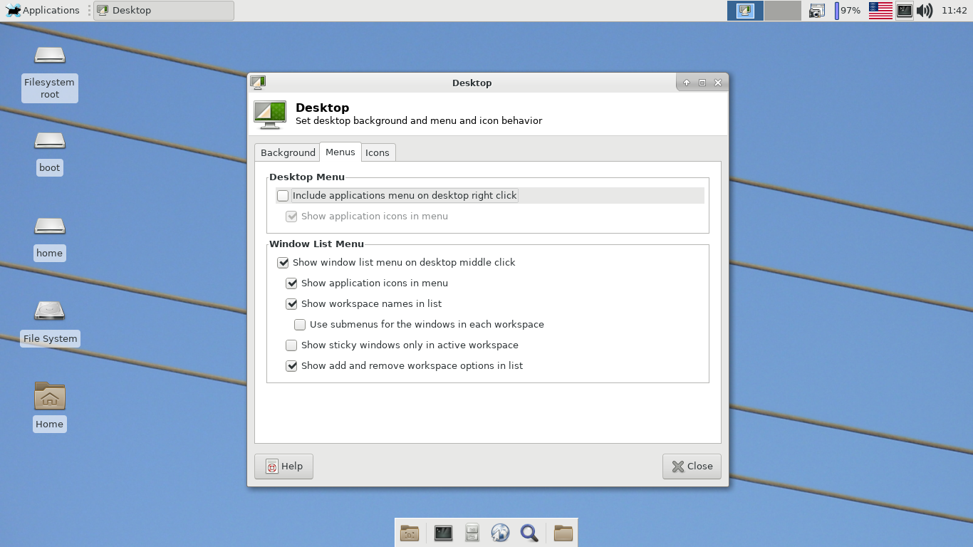 Showing add. Меню desktop. XFCE планировщик. Рабочая среда XFCE 4.16.0. Меню desktop app.