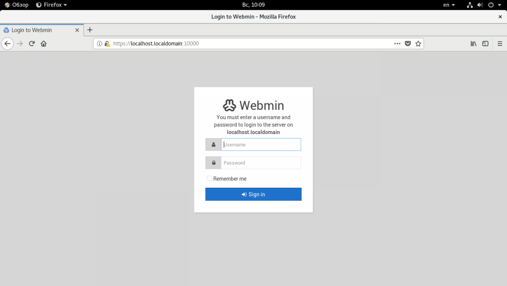 Настройка Webmin на Ubuntu Server 20.04
