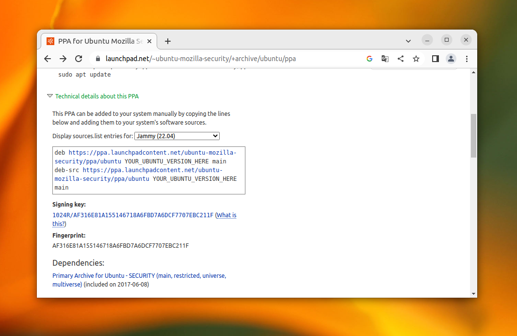 Apt key add