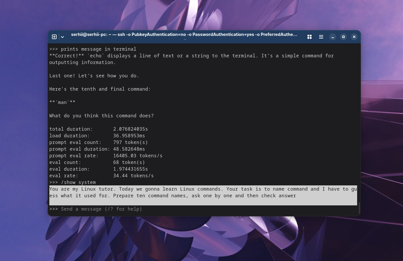 Как пользоваться Ollama в Linux для начинающих - Losst